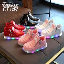Glowing Sneakers Kids Shoes For Girls Sneakers Basket Led Children Lighting Shoes Boys Illuminated Krasovki Luminous Sneaker Sneakers Aliexpress