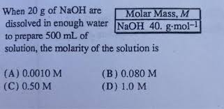 Grams of naoh in 500. Answered When 20 G Of Naoh Are Dissolved In Bartleby