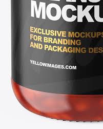 Download Clear Glass Jar With Beans Mockup In Jar Mockups On Yellow Images Object Mockups PSD Mockup Templates