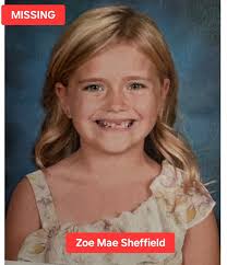 7-YEAR-OLD GIRL REPORTED MISSING/ENDANGERED FROM DARDANELLE January 17,  2025 Name: Zoe Mae Sheffield Age: 7 Missing from: Dardanelle, Yell County  Description: White Female