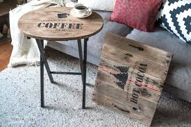 I used a favorite gray of mine, valspars gray morning and then a mix of a dark blue and the gray morning to this was just your plain tv tray table that i have had forever. Coffee And Hot Cocoa Themed Christmas And Everyday Interchangeable Tv Tray