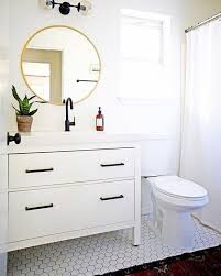 Ikea hemnes bathroom vanity hack. Modifying An Ikea Hemnes Vanity For A Modern Cool Guest Bathroom With Black And Leather Accents Ikea Bathroom Vanity Ikea Vanity Bathroom Inspiration Modern