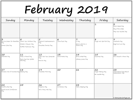 February 2019 Calendar With Funny Holidays February 2019 Calendar Calendar2019 February2 Holiday Printable Templates Editable Calendar Calendar Printables