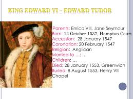 Monarchia con enrico viii ed elisabetta i tudor monarchia con giacomo i e carlo i stuart repubblica con oliver cromwell monarchia con carlo ii e giacomo ii. Ppt King Edward Vi Edward Tudor Powerpoint Presentation Free Download Id 2842777