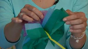 I got my cutting practice in too! Kids Crafts How To Make A Tissue Paper Flower Monkeysee Videos