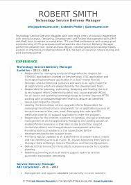 Service Delivery Manager Resume Samples | Qwikresume
