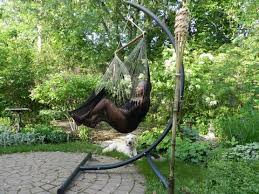 Free standing hanging swing chair hammock with stand in blue this hammock chair with superior quality this hammock chair with superior quality can provide comfort and style to your garden, patio or backyard. An In Depth Review Of The Mayan Hammock Chair With Universal Chair Stand Hammock Universe Canada