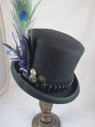 Steampunk Top Hat Men S Felt Bell Top Hat With By Emilywayhats 110 00 Steampunk Top Hat Steampunk Hat Steampunk