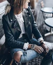 Autumn Short Long Sleeve Slim Slimming Leather Jacket Hovlly Womens Leather Biker Jacket Jacket Outfits Biker Jacket Outfit