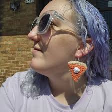 Pie Slice Earrings, Cherry Pie, Blueberry Pie, Pumpkin Pie, Fall Autumn  Holiday Dangly Earrings, Amigurumi Jewelry, Crochet Food Earrings