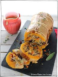 Stuffed Roasted Butternut Squash The Perfect Vegan Centrepiece Main Dish For Th Recipes Vegan Thanksgiving Recipes Vegan Thanksgiving Dinner Vegetarian Thanksgiving