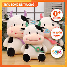 Buffalo Stuffed Animal With Lovely Bag For Baby Shopee Malaysia