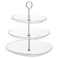 3 tier glass cupcake stand. Kvittera Serving Stand 3 Tiers Clear Glass Stainless Steel Ikea