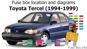 A fuse box diagram offers a handy way to quickly and effectively identify the fuses that control your ford mustang. Fuse Box Location And Diagrams Toyota Tercel 1994 1999 Youtube