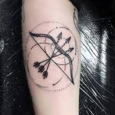 Check out these tatts for cool fonts and text symbols. 50 Archery Tattoos For Men Bow And Arrow Designs