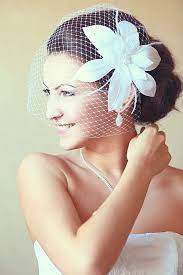 Birdcage Veil Wedding Fascinator White Bridal Birdcage Veil Wedding Birdcage Veil Bridal Head Piec Bridal Headpieces Bridal Birdcage Veils Fascinator