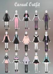 Open 2 15 Casual Outfit Adopts 32 By Rosariy Drawing Anime Clothes Fashion Design Sketches Manga Clothes