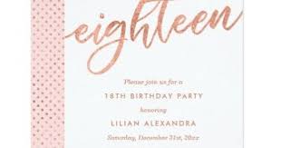 18th Birthday Black And Rose Gold Themed Party Rose Gold 18th Birthday Invitation Faux Foil Zazzle Com 20th Birthday Party Birthday Invitations Birthday Party Invitations