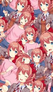 Monika (doki doki literature club), ddlc, fan art, artwork. Here S The Phone Wallpaper I M Currently Using Ddlc