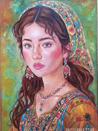 Hayal İRTEGÜN 'Anadolu Kadınları' 15”15 tüyb eseri. #hayalirtegün