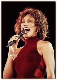 Whitney Houston In Claret Velvet Gown From Marc Bouwer Couture Whitney Houston Whitney Houston Pictures Whitney