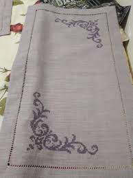 Etıval kumaşa kenar antikalı 3 lü yatak pdası takımı burada kullanılan ip çeşiti muline ip kullanılmıştır #kaneviçe, #etamin Yatak Odasi Kanaviceler Kanavice Capraz Dikis Modelleri