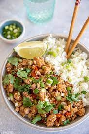 Asian Ground Turkey Rice Bowl Healthy Meal Prep Recipe Recipe Rice Bowls Healthy Ground Turkey Recipes Healthy Turkey Lunch