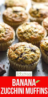The Best Banana Zucchini Muffins Banana Zucchini Muffins Baking Recipes Healthy Baking Recipes For Kids