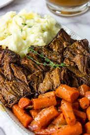 After searing the beef and quickly sautéing the onions, the meat is toss in the veggies an hour before it's done so that the meat is perfectly tender and the vegetables aren't mushy. Beef Pot Roast With Gravy Ultimate Guide Mom S Dinner