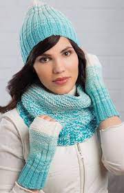 Knitting Pattern For Reversible Rib Stripe Hat Cowl Mitts Mens Hat Knitting Pattern Mens Scarf Knitting Pattern Scarf Knitting Patterns