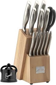 Amazon Com Emeril Stainless Steel Hollow Handle 14 Piece Kitchen Knife Block Set Tungsten Carbide Knife Sharpener In 2020 Knife Block Set Kitchen Knives Knife Block