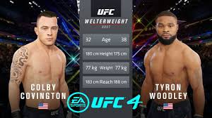 Tyron woodley is of average height. Ufc Fight Night 178 Colby Covington Vs Tyron Woodley Welterweight Bout Ufc 4 Youtube