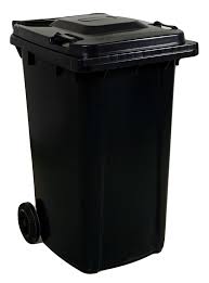 درام 240 لتر اسودblack waste basket 240 liter trash can plastic items trash