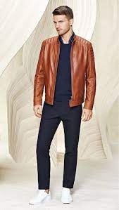 Discover Boss By Hugo Boss Pre Spring Collection Leather Jacket Men Menswear Leather Jacket