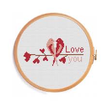 Floral cross stitch greeting card for relatives or friends with a lot of love. Love Cross Stitch Patterns Novocom Top
