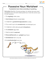 possessive noun worksheets printable exercises with answers