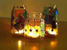 Buy country kitchen jam jars and get the best deals at the lowest prices on ebay! Jam Jar Tea Lights Jam Jar Crafts Childrens Christmas Crafts Christmas Lanterns Diy