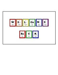 Back To School Science Bulletin Board Chemistry Elements Welcome Back Science Classroom Decorations Science Bulletin Boards Science Classroom