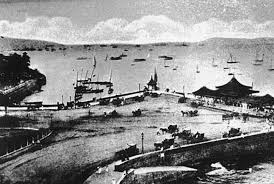 Old view of Bombay harbour. With the ...