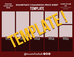 Maybe you would like to learn more about one of these? Art Commission Chart Template 2019 By Shahriyars Art On Deviantart