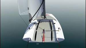 The m scow is a recreational sailboat, built predominantly of fiberglass, with wood trim. 13 A 16 Scow Sailboat For Two Youtube