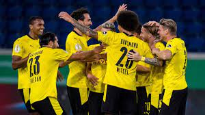 The column on the right displays the table and the goalscorer list for the competition at. Dfb Pokal Borussia Dortmund Schlagt Msv Duisburg Locker Eurosport