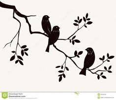 Bird On Branch Silhouette Birds On Twig Download From Over 28 Million High Quality Stock Photos Images Vectors Sign Up For Free Today Image 32445702 Lukisan Siluet Gambar