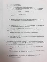 Some of the worksheets displayed are , hardy weinberg equilibrium work 4, hardy weinberg equilibrium problems, name clams, hardy weinberg equilibrium work 3, hardy weinberg problem set key, human genetic. Solved Biol 1406 General Biology I Hardy Weinberg Practi Chegg Com
