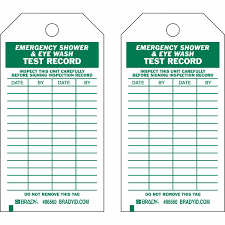 Eyewash log sheet editable template printable : Brady Part 86560 Emergency Shower And Eye Wash Inspection Tags Bradyid Com