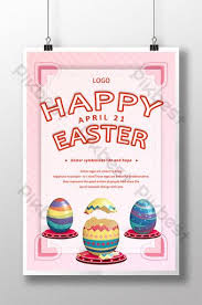 Download Easter Poster Cartoon Templates Psd Vectors Png Images Free Download Pikbest In 2020 Easter Poster Holiday Poster Design Pink Easter