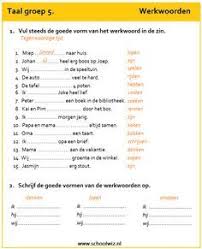 Website Met Veel Soorten Ofeningen Rekenen Lezen Werkwoorden Oefenen Met Groep 5 Spelling Practice School Info Learn Dutch