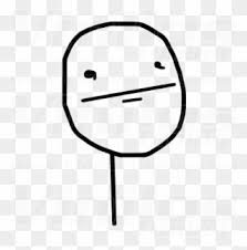 Emoji meaning a yellow face with eyes closed and mouth wide open covered by a hand. Poker Face Meme Clipart 1673716 Pinclipart