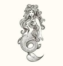 These mythical creatures are pure magic, aren't they? Mermaid Tattoo Vector Images Over 1 100