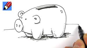 How To Draw A Piggy Bank Youtube Car piggy bank icon in color drawing. how to draw a piggy bank